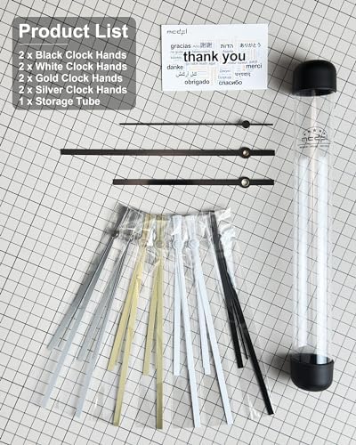 Elegant Multicolour Clock Hand Set Perfect for Large Walls and DIY Projects