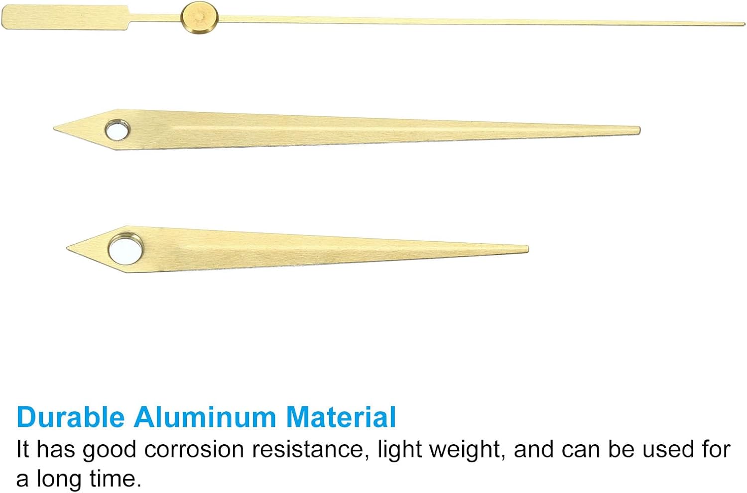 Aluminum Gold Clock Hands Kit for DIY Repair Quiet Accurate Replacement