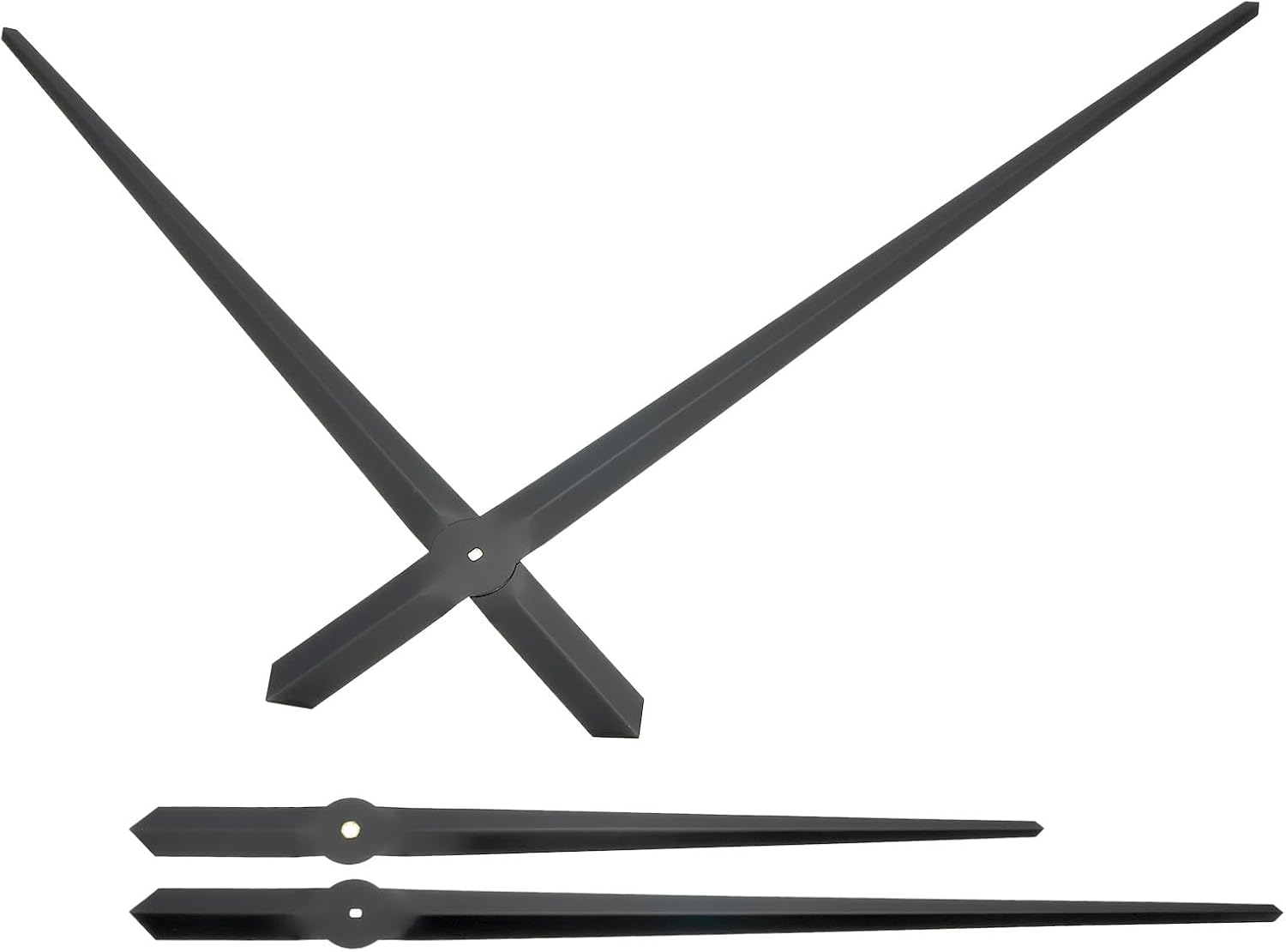 PATIKIL Replacement Clock Hands Kit - 2 Sets Black Aluminum Wall Clock Parts