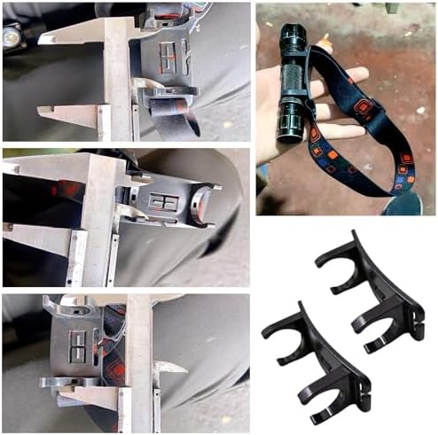3-Piece LED Rechargeable Headlamp Mount Holder for 24mm Diameter Flashlights