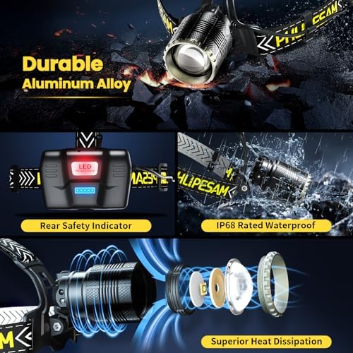 Ultimate Headlamp 150000 Lumens Rechargeable and Sticky