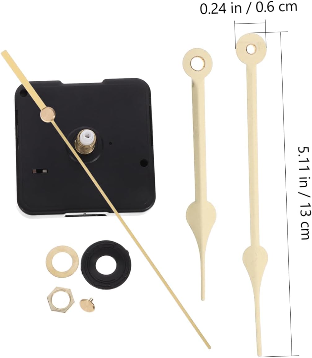 DOITool Clock Hands Set Golden Plastic Replacement for Wall Clocks