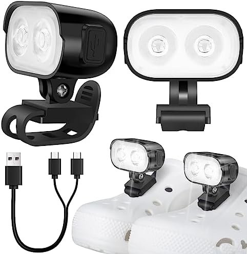 Bright water-resistant croc shoes headlights