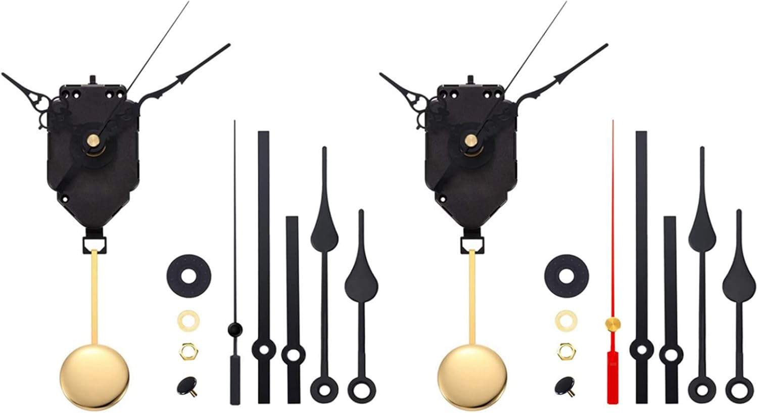 JzcsdkSIL Quartz Pendulum Clock Movement Kit Black