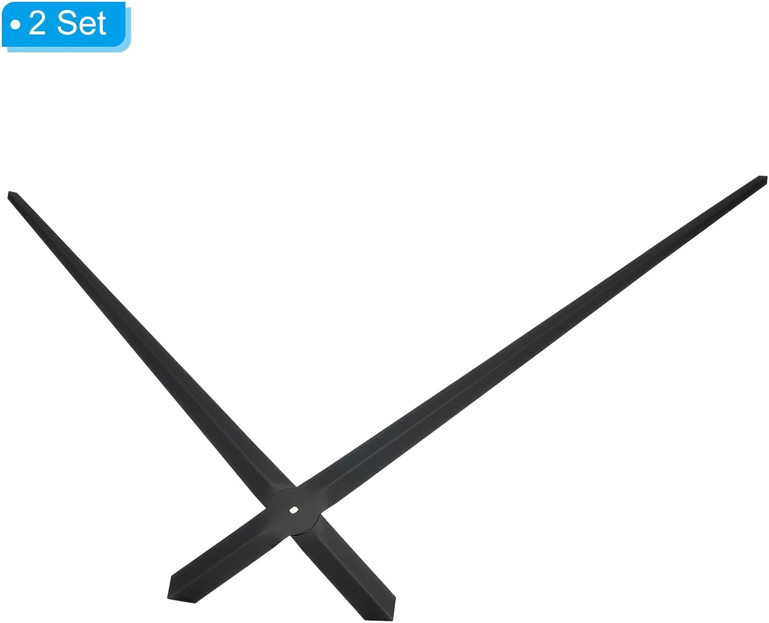 PATIKIL Replacement Clock Hands Kit - 2 Sets Black Aluminum Wall Clock Parts