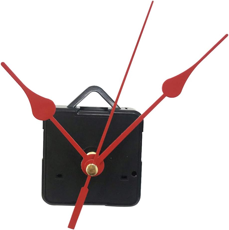 DOITOOL Silence Quartz Clock Movement with 3 Hands Red
