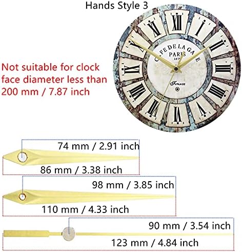 TIKROUND 12888 Continuous Sweep Wall Clock Movement