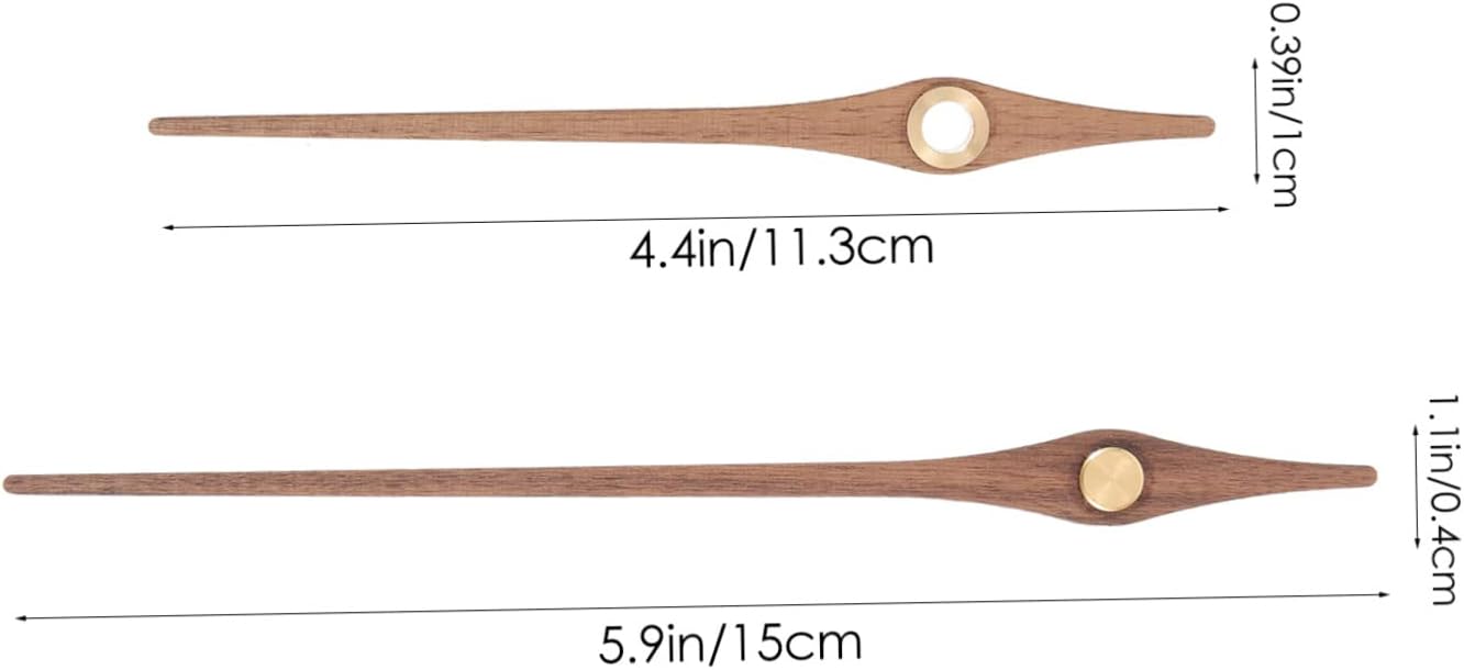 ETHZZLE - 5PC Wood Brass Clock Pointers for DIY Clocks