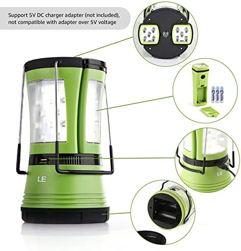 600LM LED Camping Lantern With Rechargeable Battery Detachable Flashlights