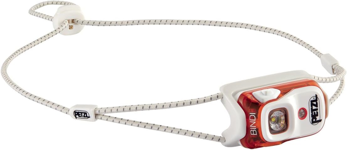 Petzl Bindi Headlamp - compact reYOuRestartable headlamp with 200 lumen - orange