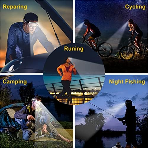 AvlxtLED Headlamp 2 Pack Rechargeable Smart Control 230 Wide Beam Multi-Mode Waterproof