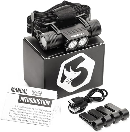 Foxelli Ultra Bright Rechargeable Headlamp - Ready to Illuminate