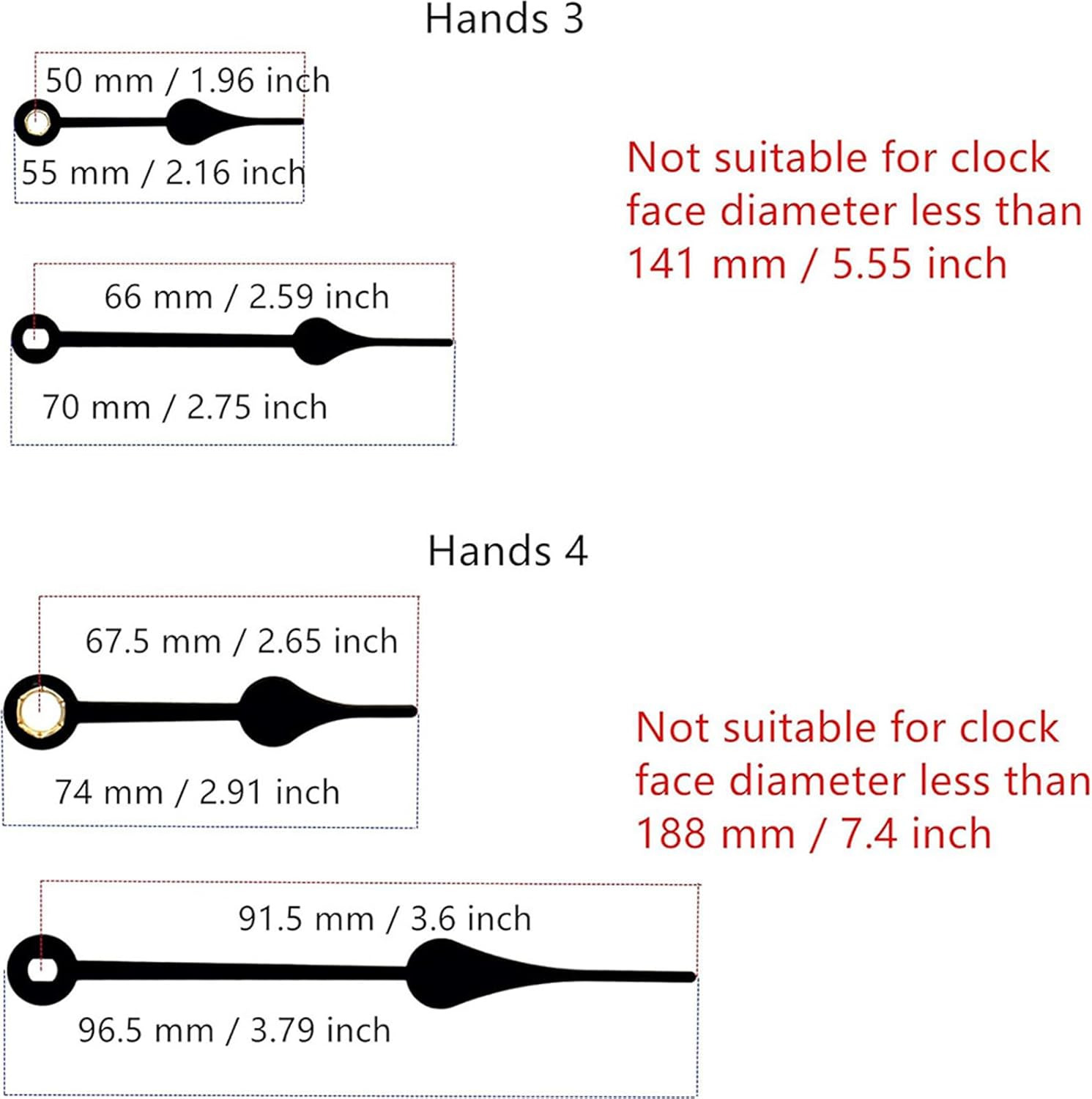 Precision Replacement Clock Mechanism with Clock Hands