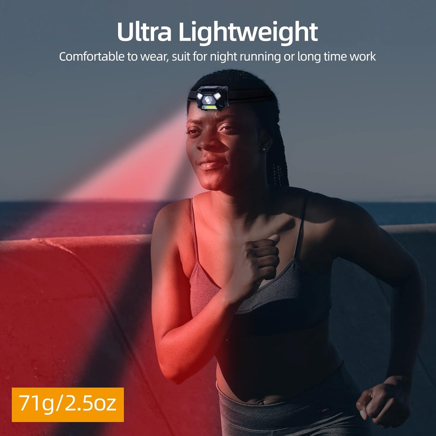 KunHe Red Light LED Headlamp