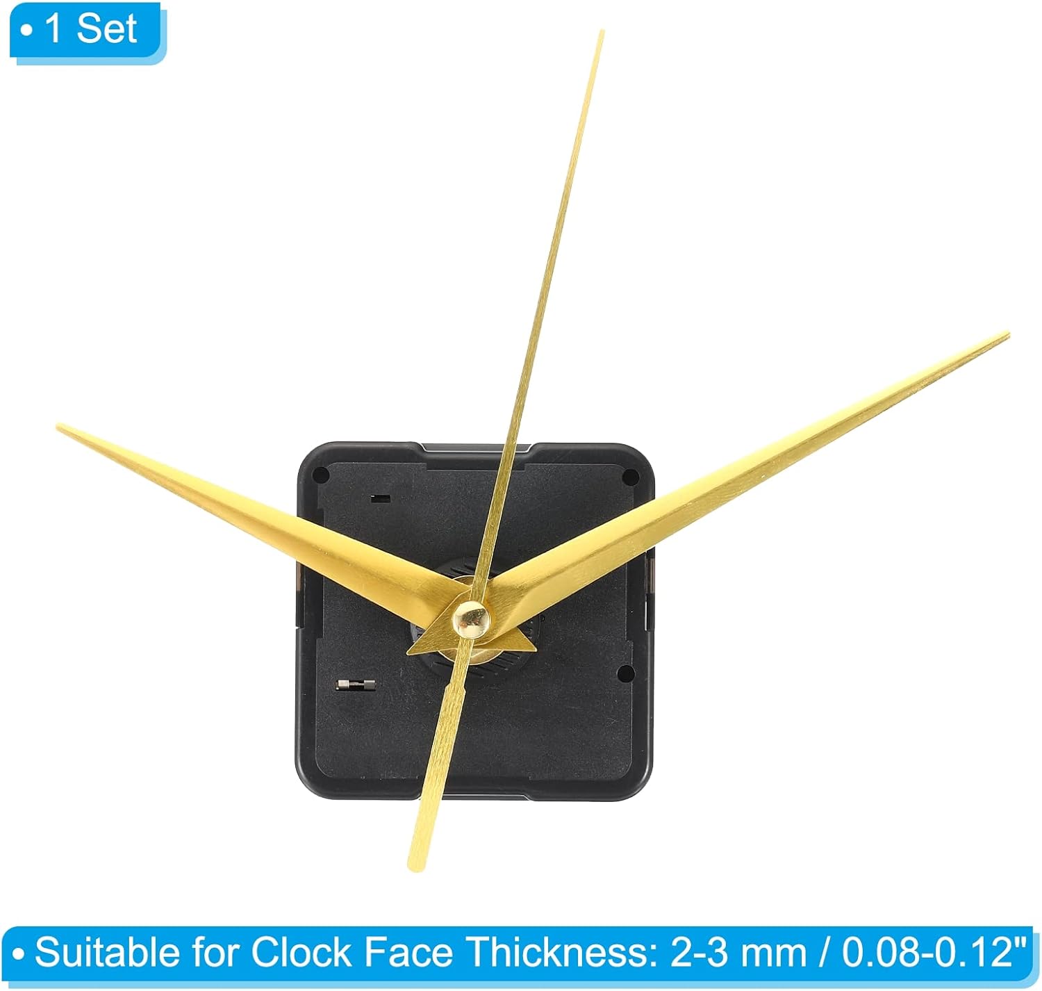 Replacement Clock Movement Kit for DIY Wall Clocks Quiet Accurate Battery-Operated