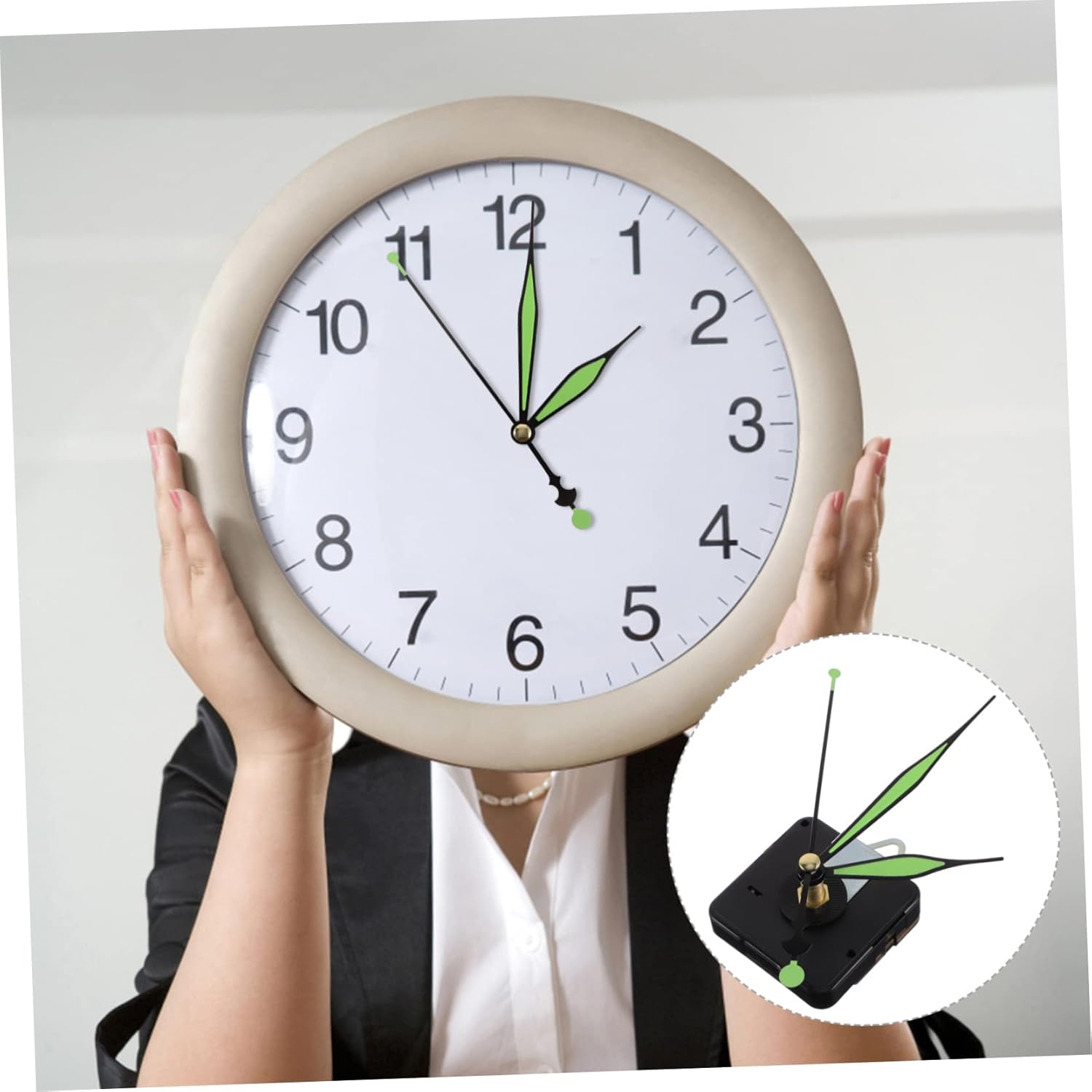 DOITOOL Glow The Dark Battery-Operated Quartz Clock Movement Replacement Kit