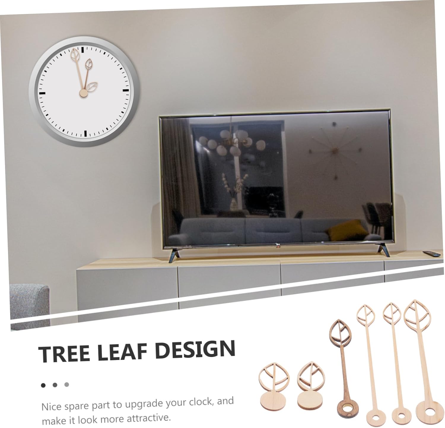 6pcs Walnut Wall Clock Accessories Clock Movement Hands Replacement