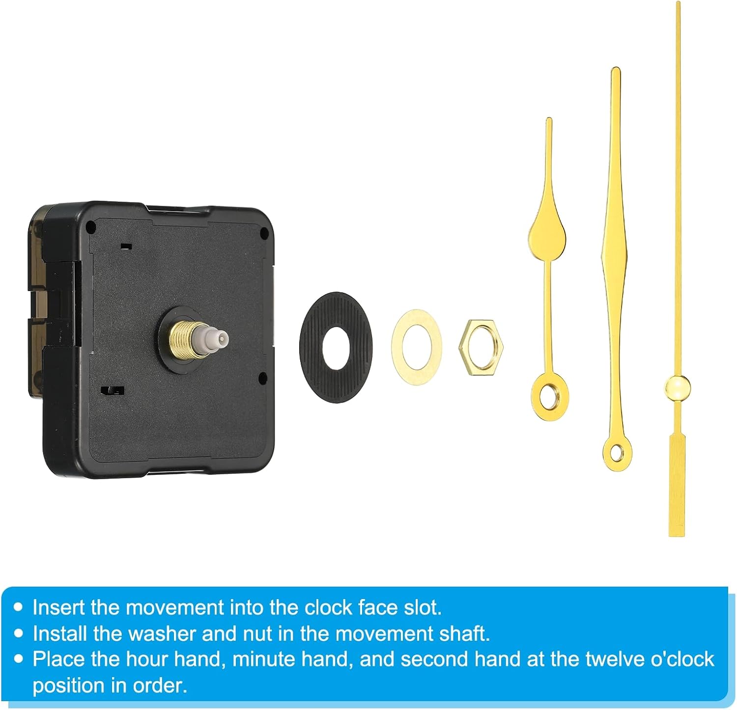 PATIKIL Mute Quiet Clock Movement Kit for DIY Clocks and Embroidery Frames