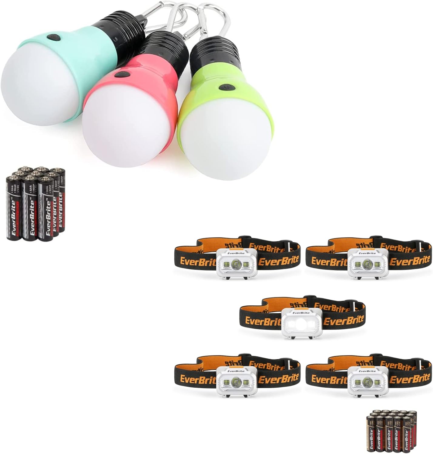 EverBrite 3-Pack Camping Lights 5-Pack LED Headlamps