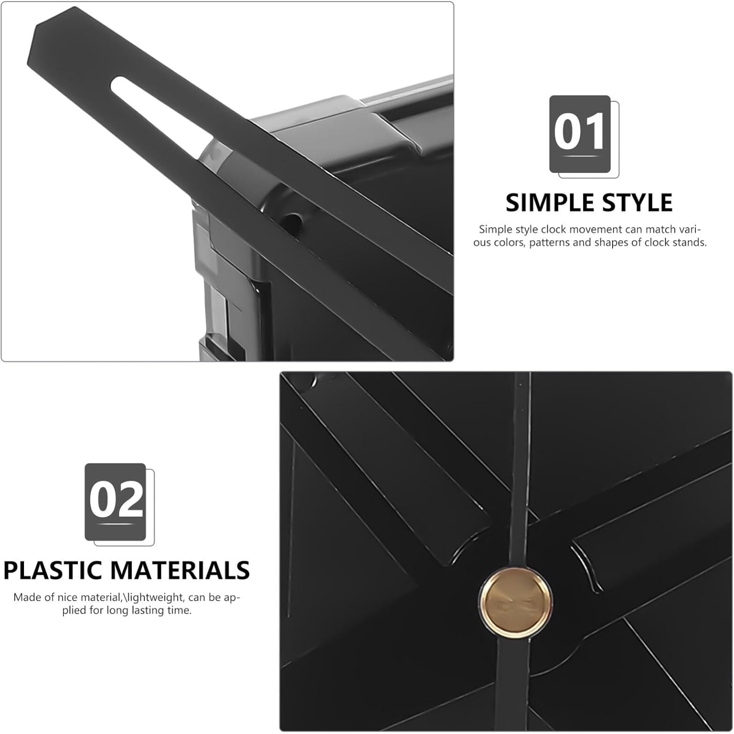 Uonlytech Wall Clock DIY Clock Parts Kit Accurate Wall Clock Hands with Mechanism