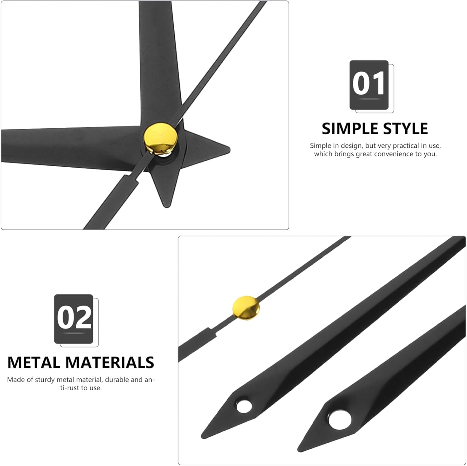 Uonlytech 4 Sets Wall Clock Mechanism Kit
