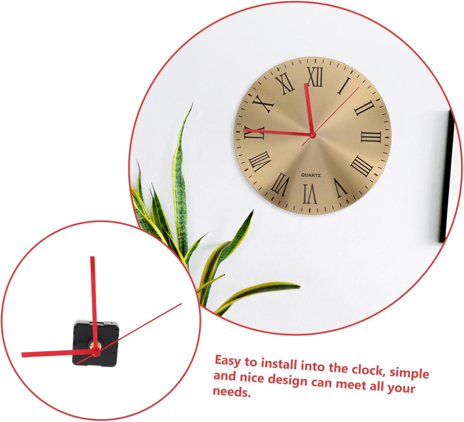 Angoily Wall Clock Parts 2 Piece Set