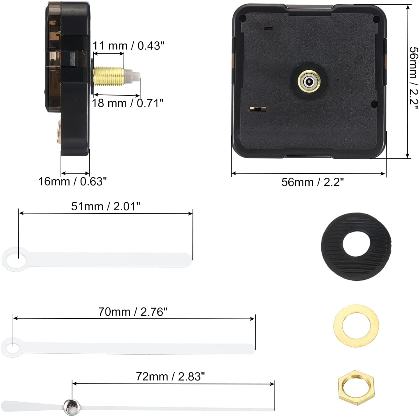 2 Set Replacement Kit for Wall Clocks