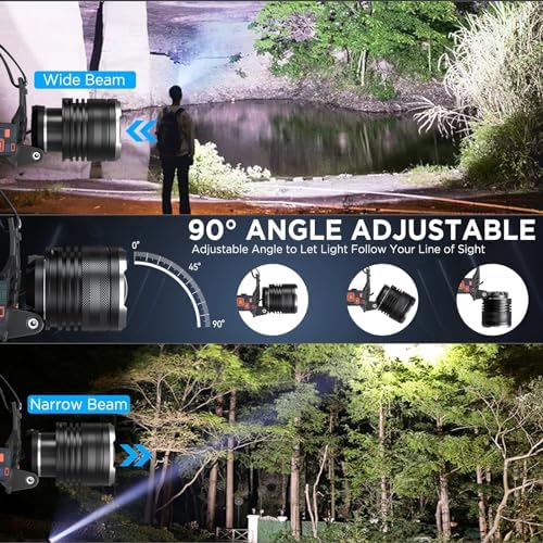 Powerful 2-Pack Rechargeable LED Headlamp