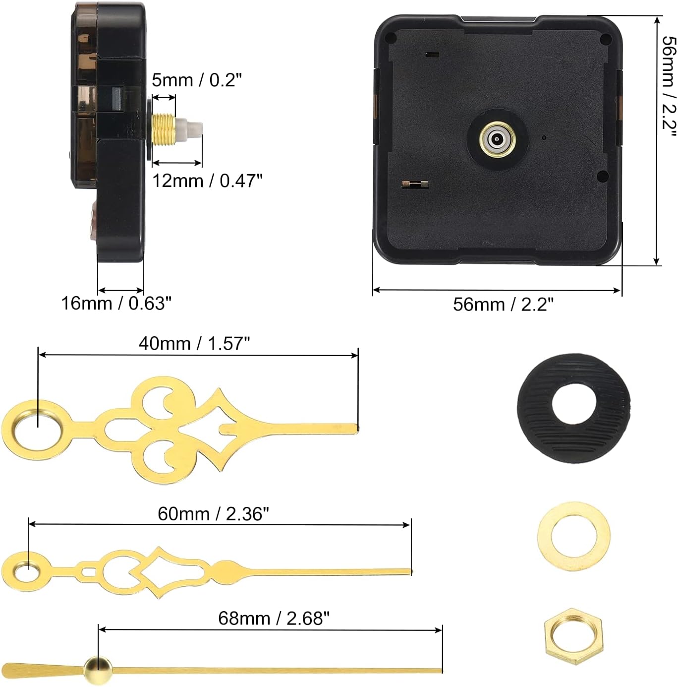 Reliable Mute Clock Mechanism Battery-Free Quiet for DIY