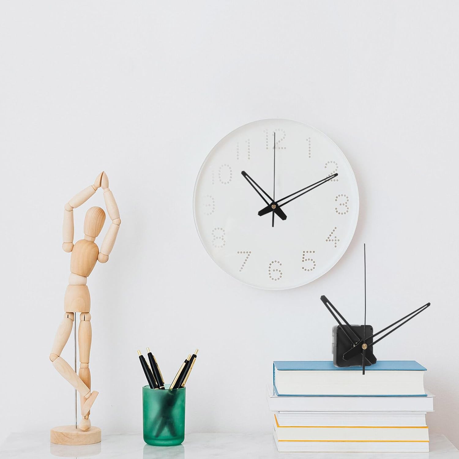 Uonlytech Wall Clock DIY Clock Parts Kit Accurate Wall Clock Hands with Mechanism