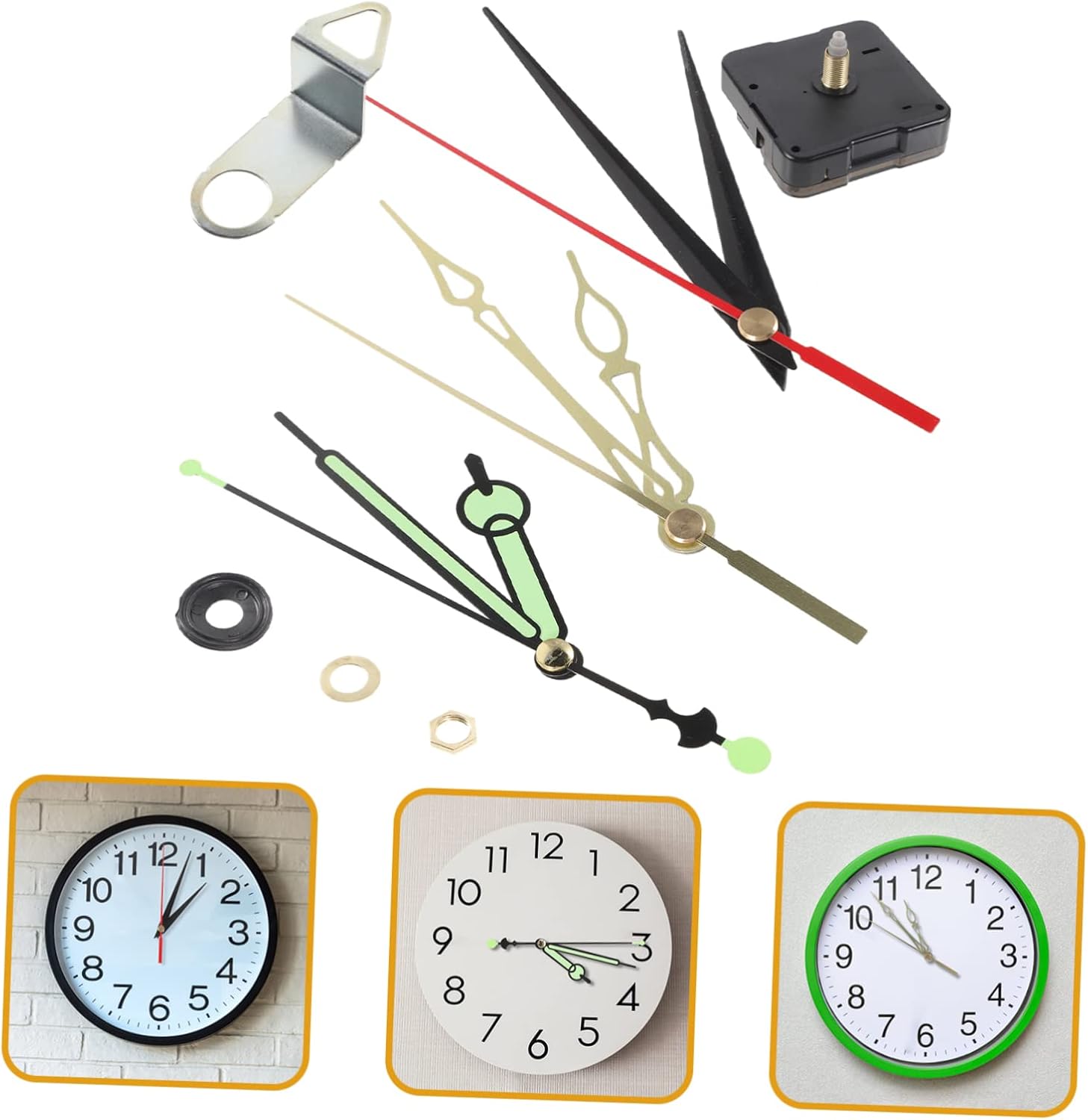 DOITOOL Watch Movement Accessories Quiet Clock Mechanism Kit