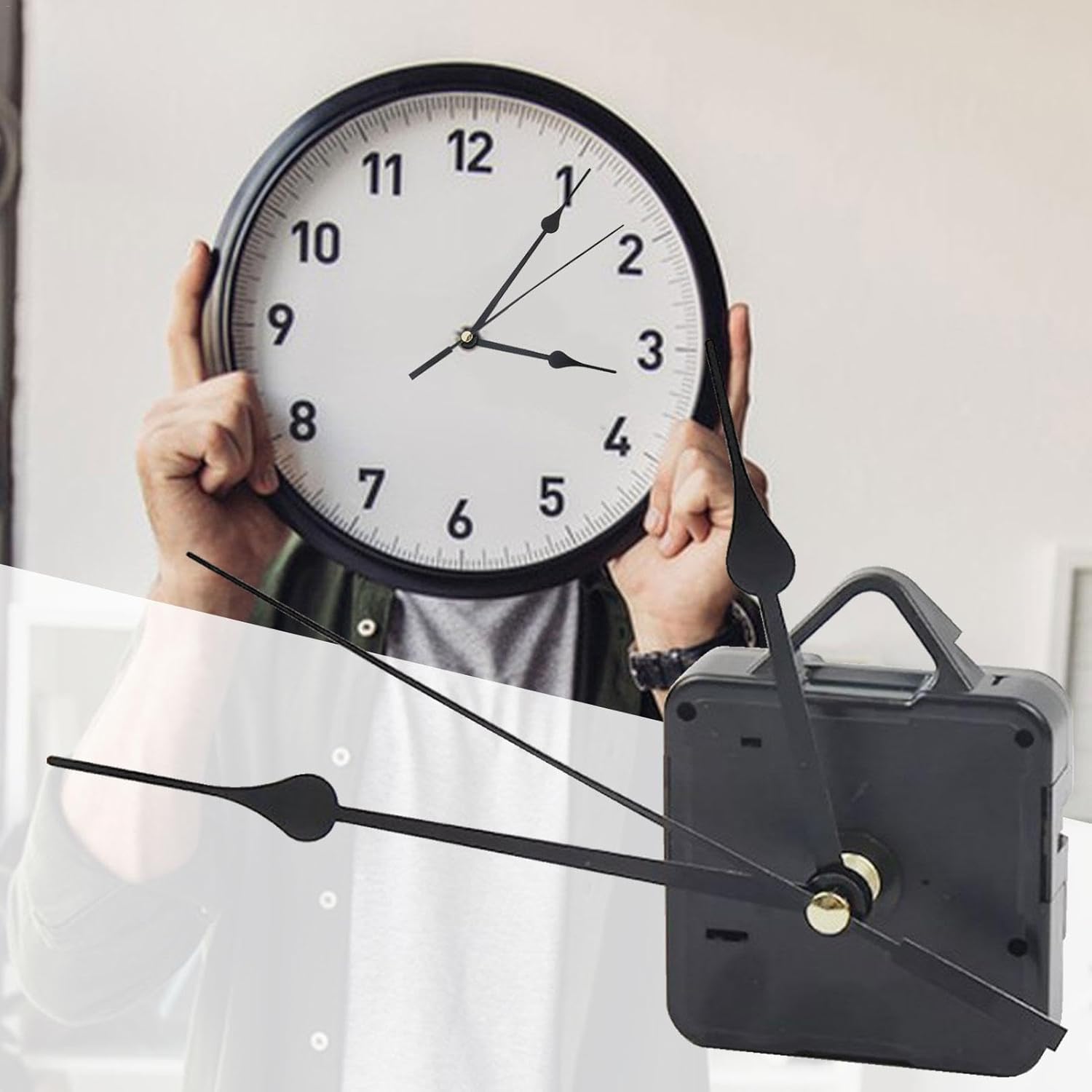 Energy-Optimized Replacement Wall Clock Mechanism