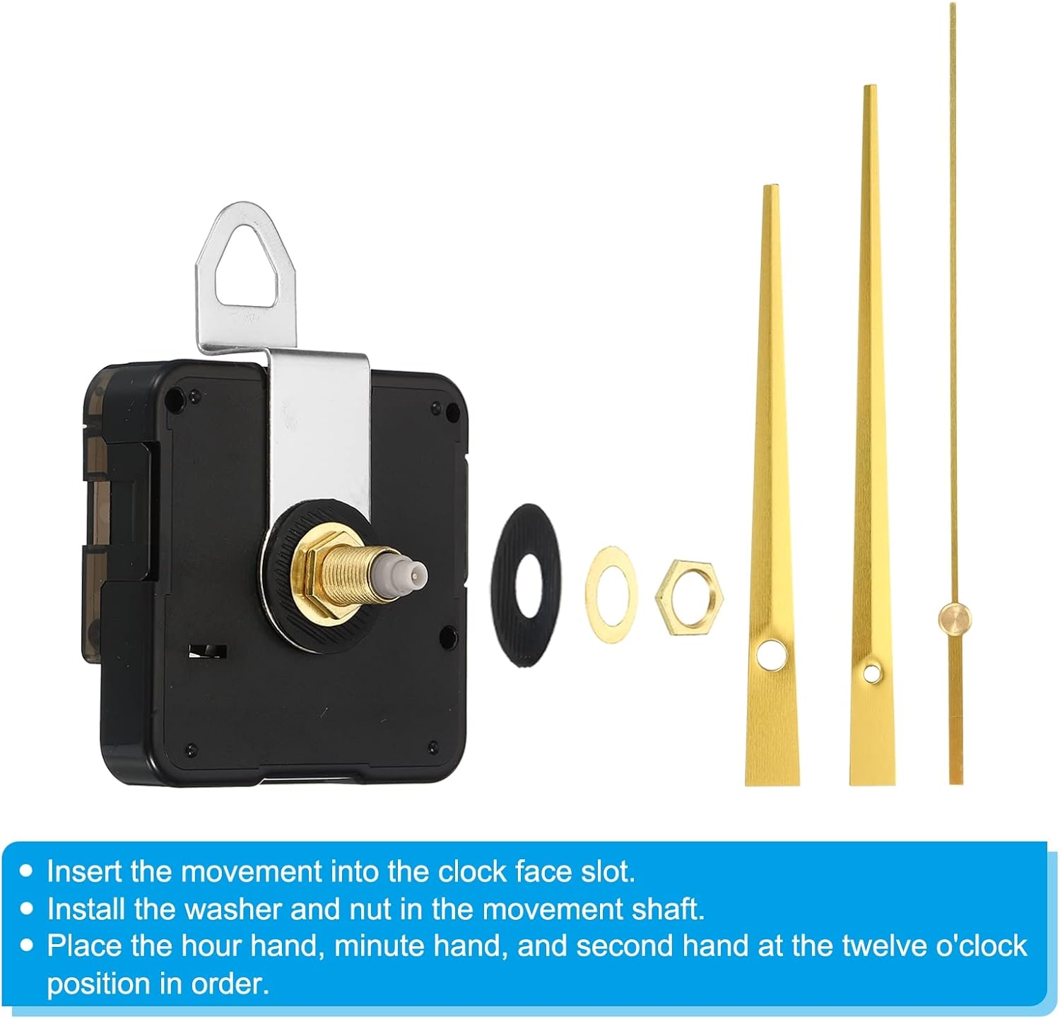 Say Goodnight Quietly PATIKIL Battery-Operated Clock Mechanism 1Pcs