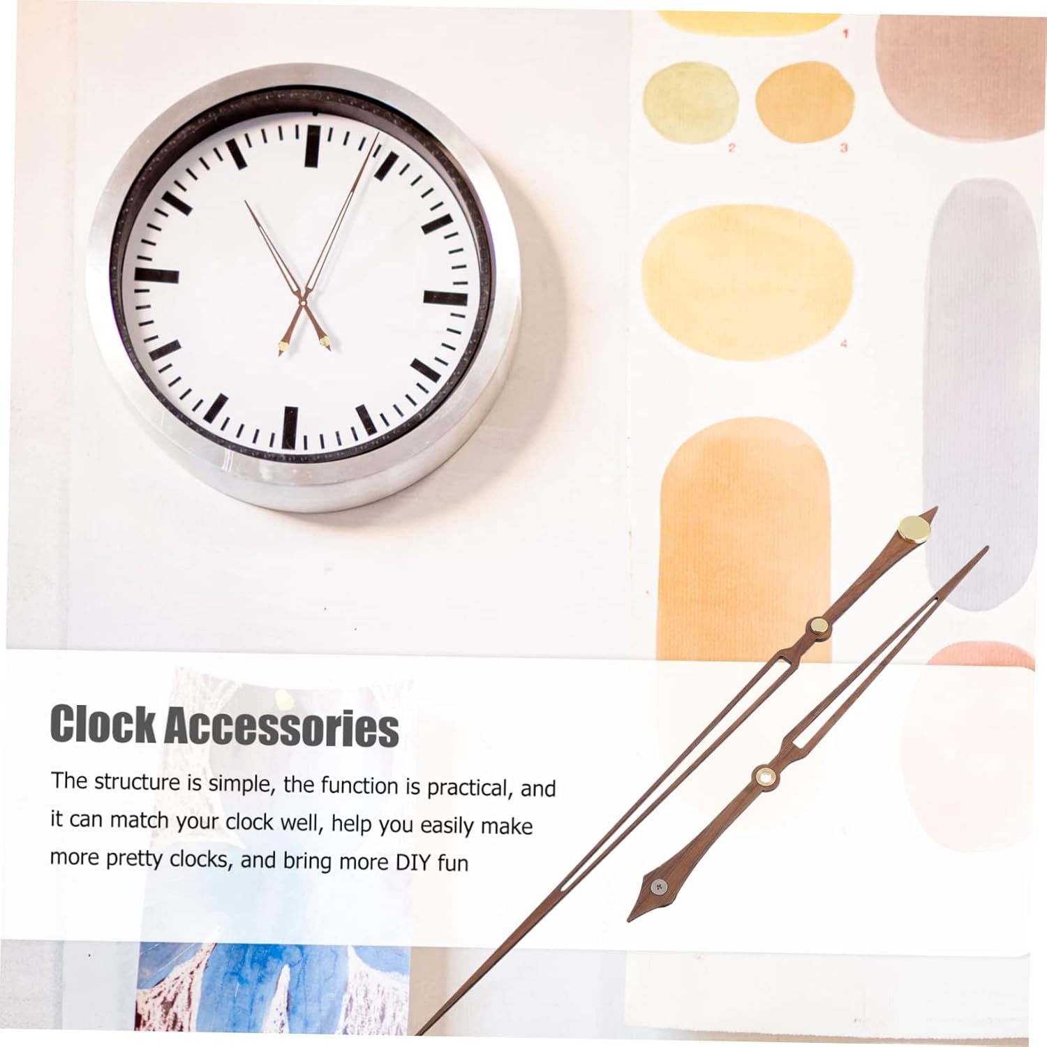Veemoon Wooden Scale Clock Hands Digital Wall Clock Set