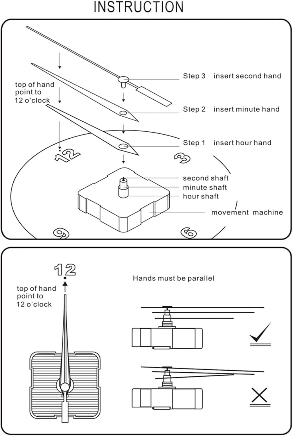 Precise 9-13mm Pendulum Clock Movement