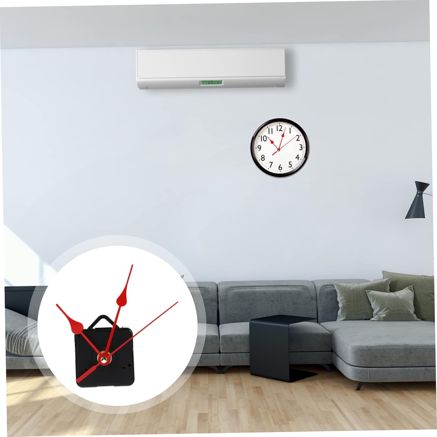 Silent Quartz Clock Movement Red Precision Timer