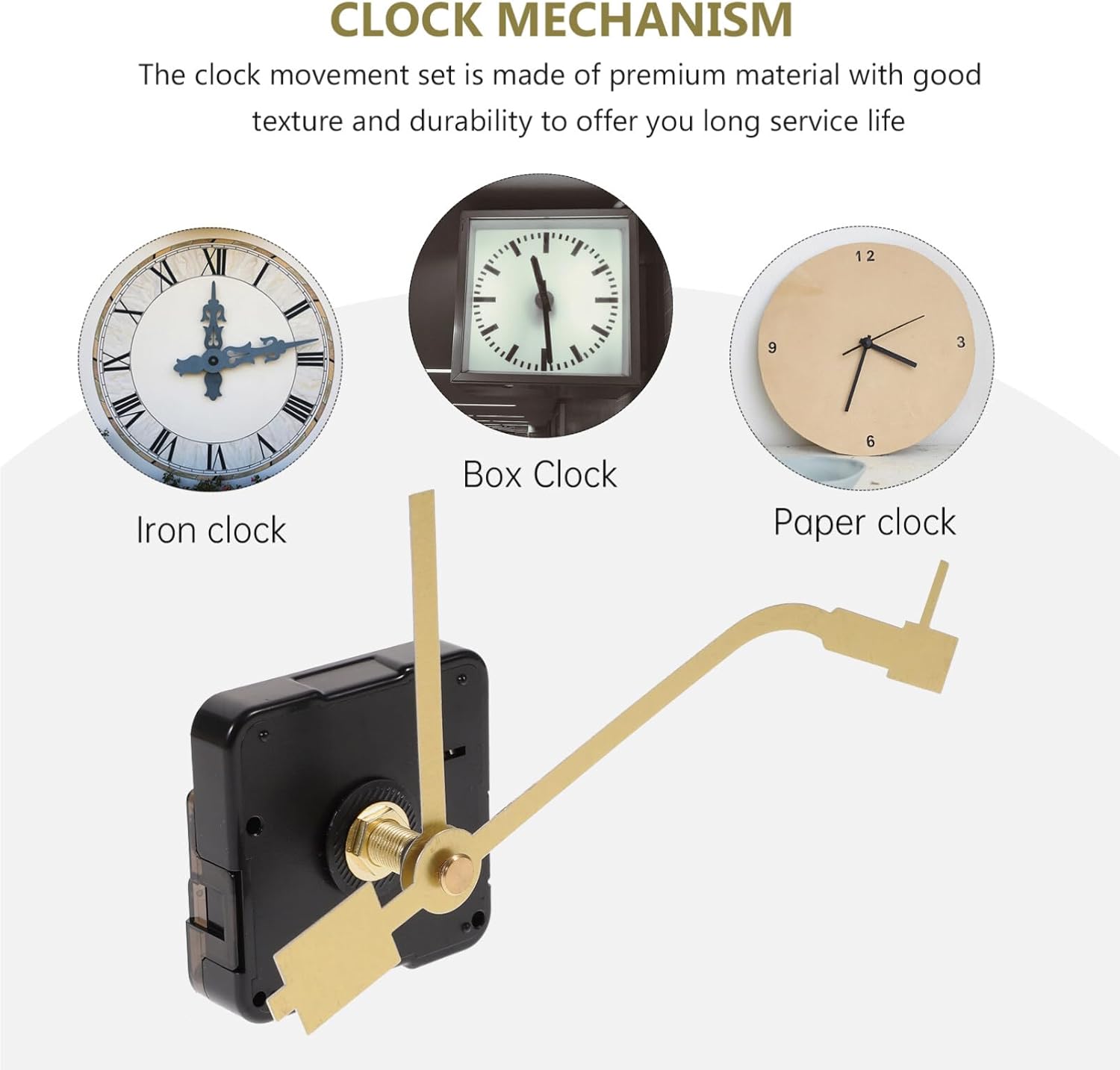 Uonlytech Clock Movement Set for Wall Clocks Durable Replacement Kit