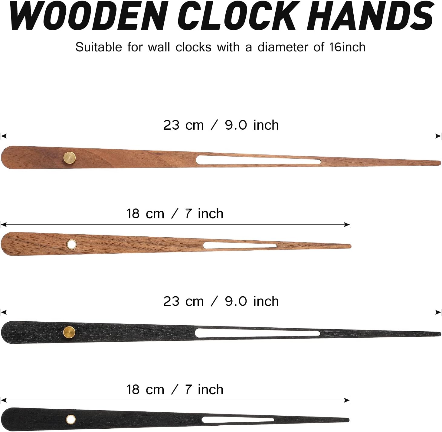 Elegant Replacement Parts for 16 Clocks Walnut Wood ABS Precision