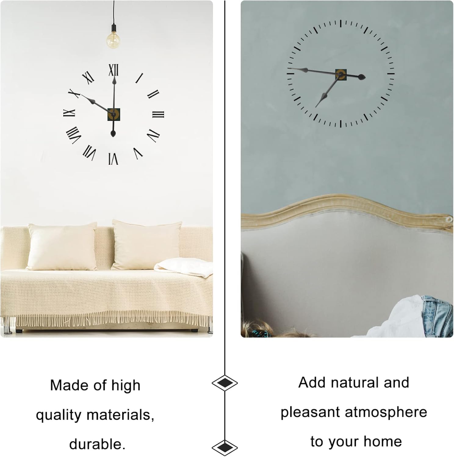 DOITOOL 4Pcs Wall Clock Extra Long Hands Mechanism