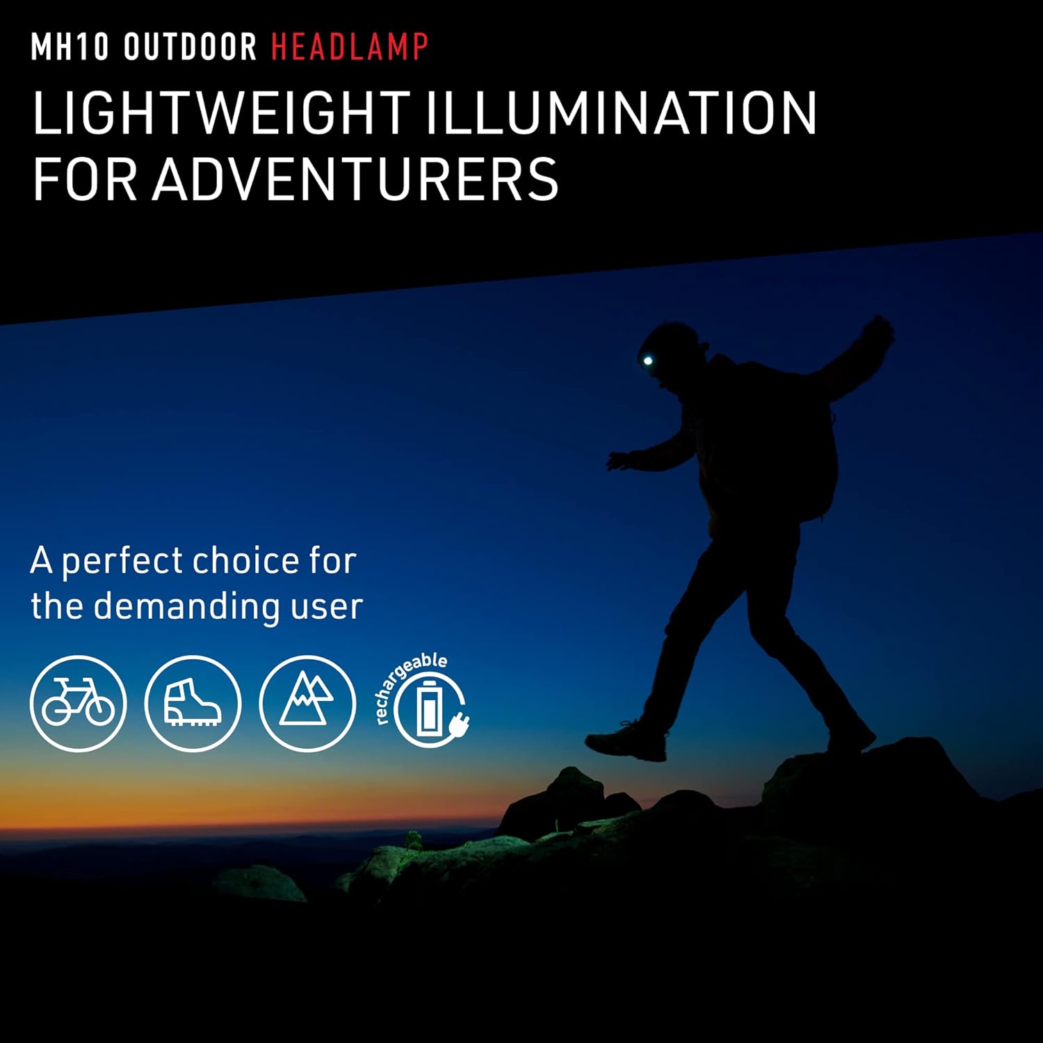 Rechargeable Headlamp with 600 Lumer IPX4 Water Resistance Perfect for Camping Hunting