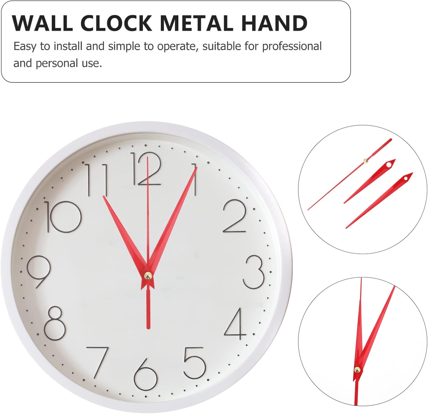 Hemobllo 30 Sets Wall Clock Metal Clock Movement Precision Pointer