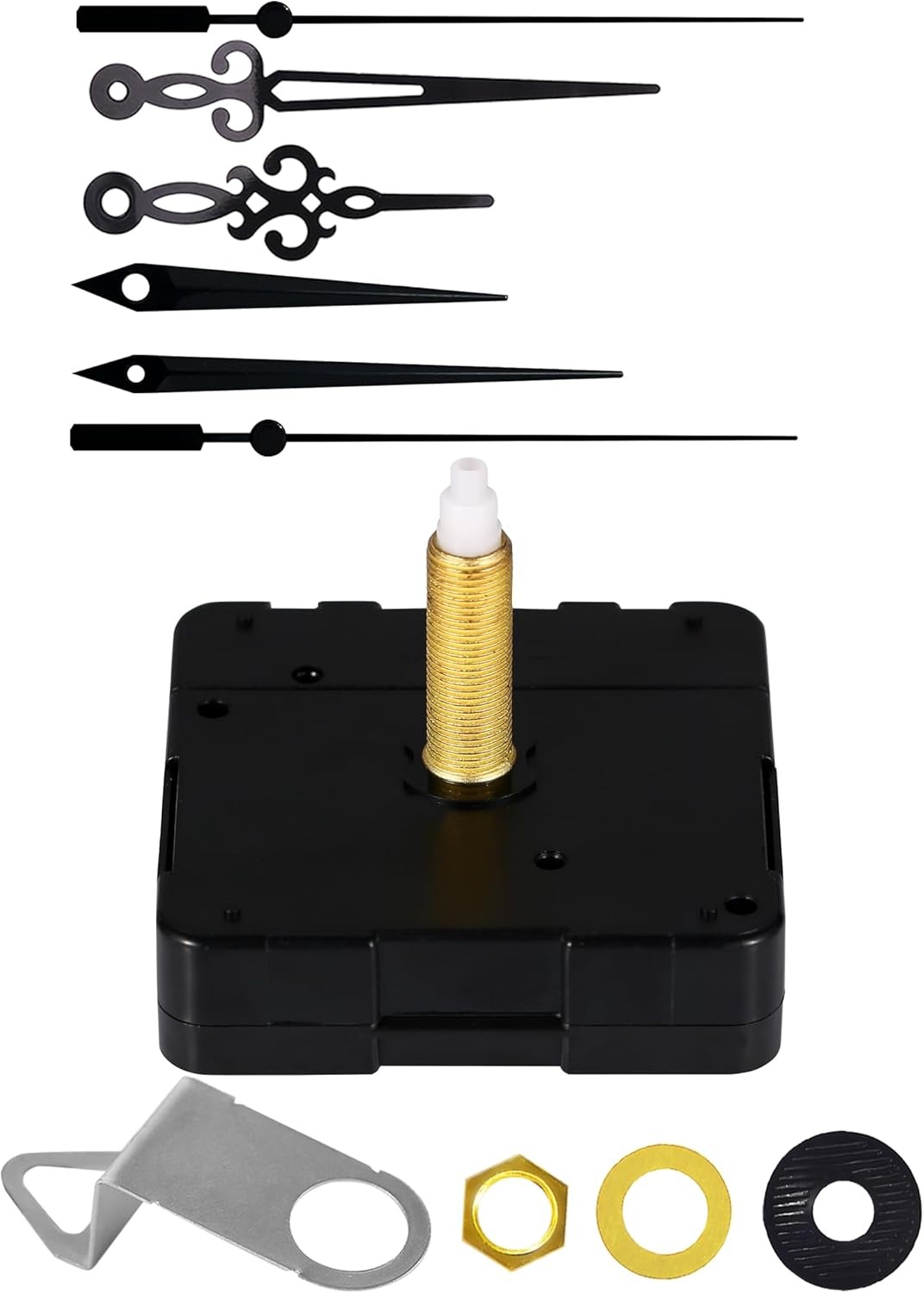 WinTaim Long Shaft 32mm Silent Clock Movement
