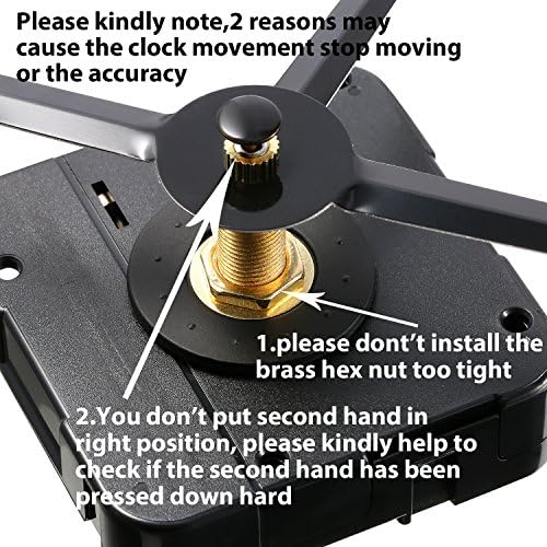WILLBOND - Durable Clock Movement for DIY Clocks with 7-inch Spade Hands
