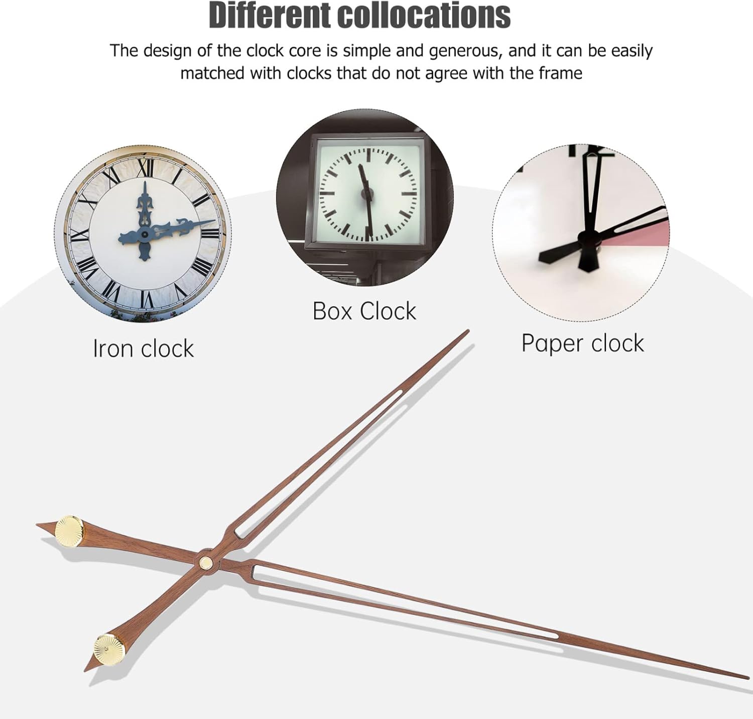 Hemobllo Wooden Clock Hands 1 Set Style Unique Perfect for Clock Repair