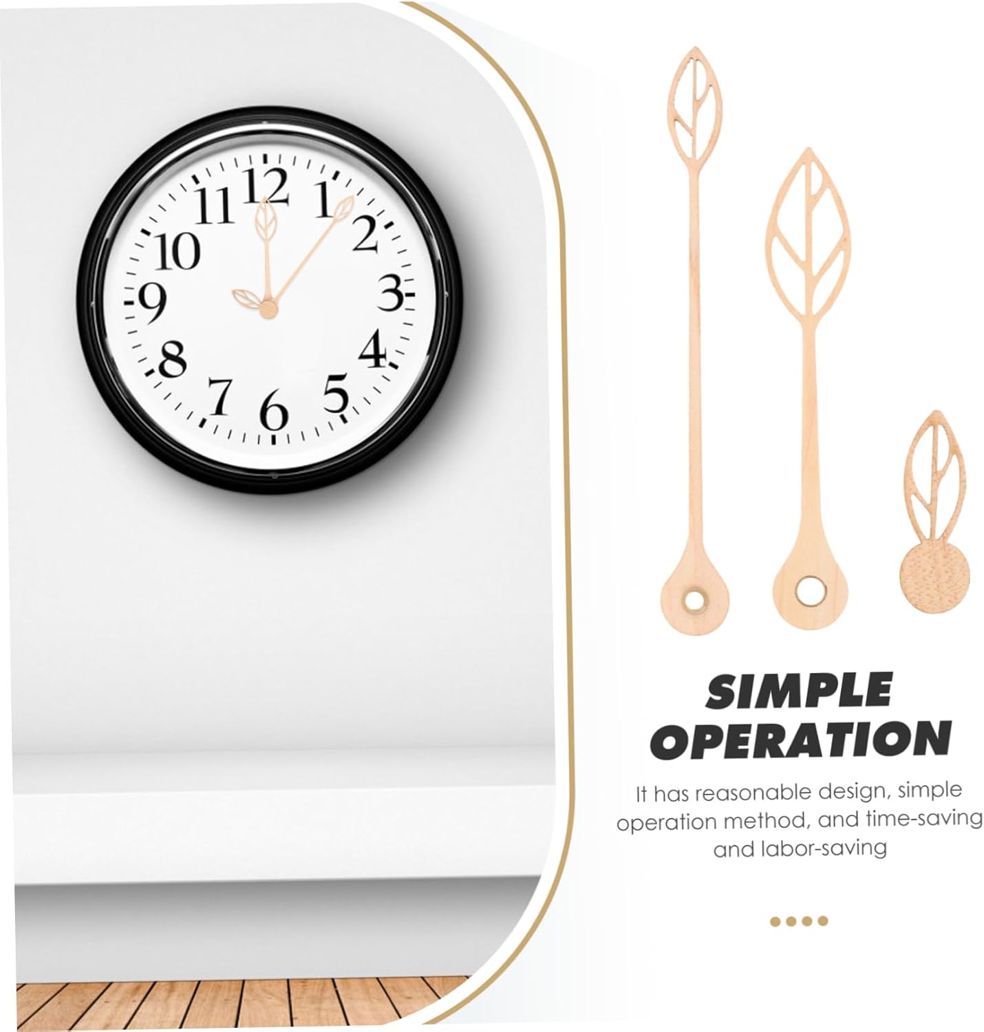 ABOOFAN DIY Wall Clock Hand Replacement Kit for Japanese Style Clocks