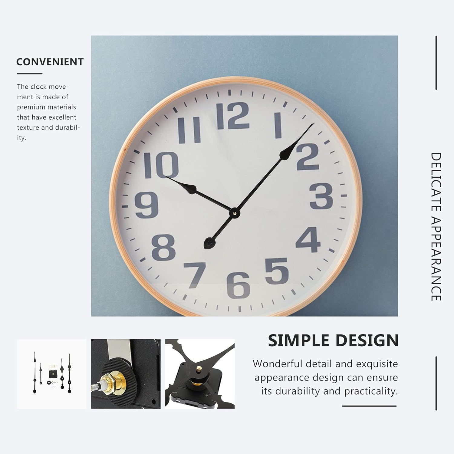 IfundoM Replacement Clock Mechanism - Battery Operated with 2 Sets of Clock Hands