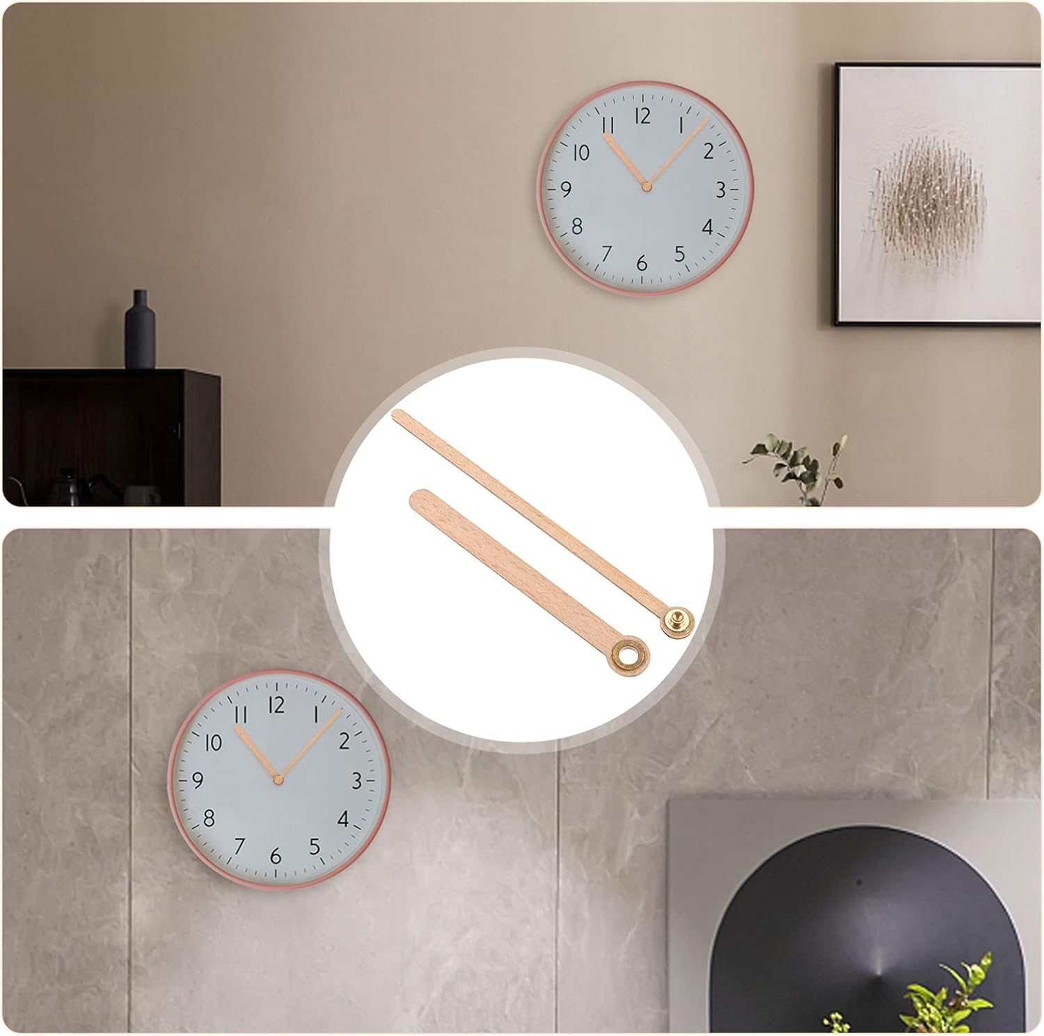 EXCEART Replacement Wooden Clock Mechanism CC1 for Mobile Clocks