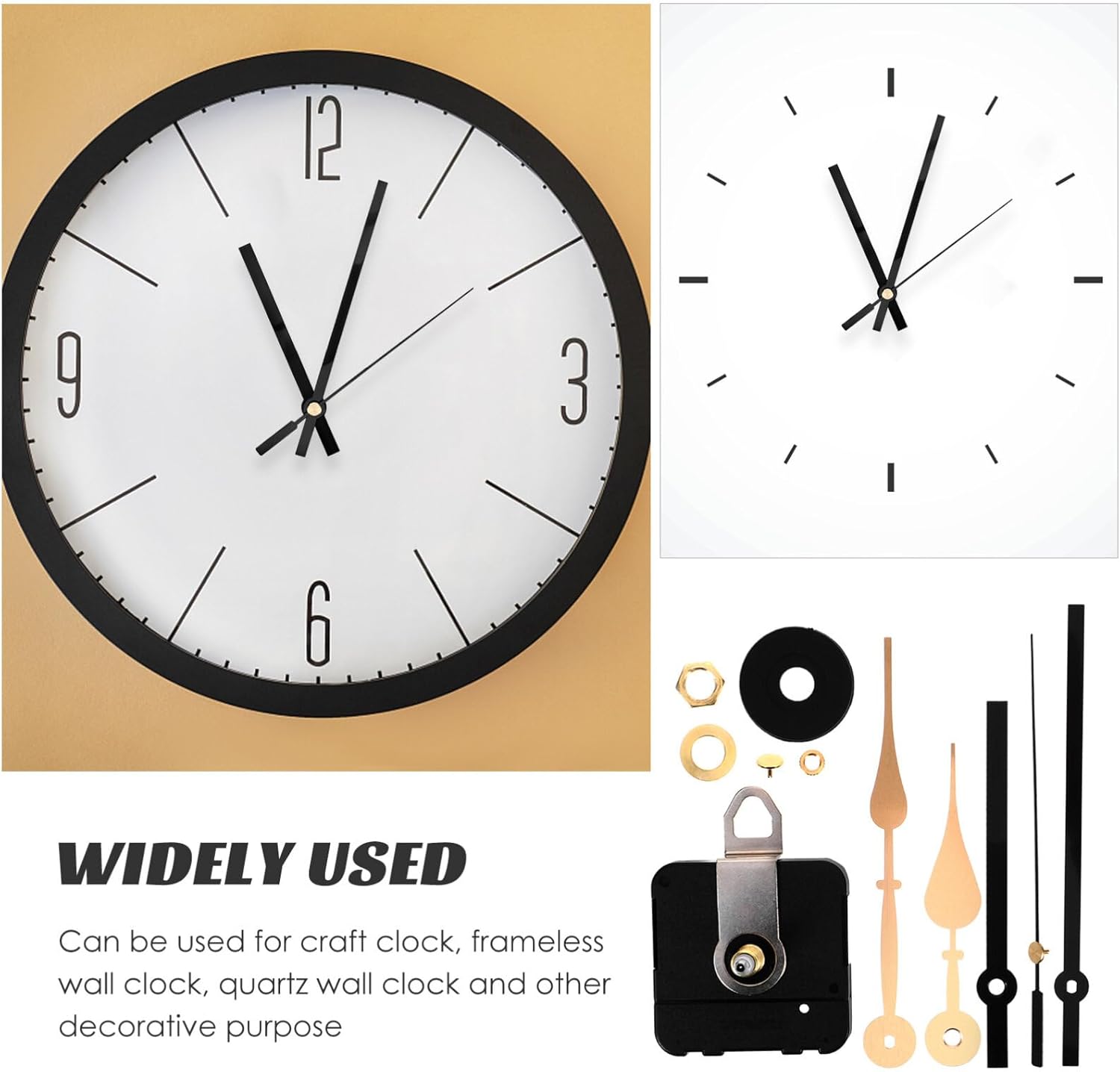 UOnlytech 1 Set Quartz Wall Clock Movement Mechanisms