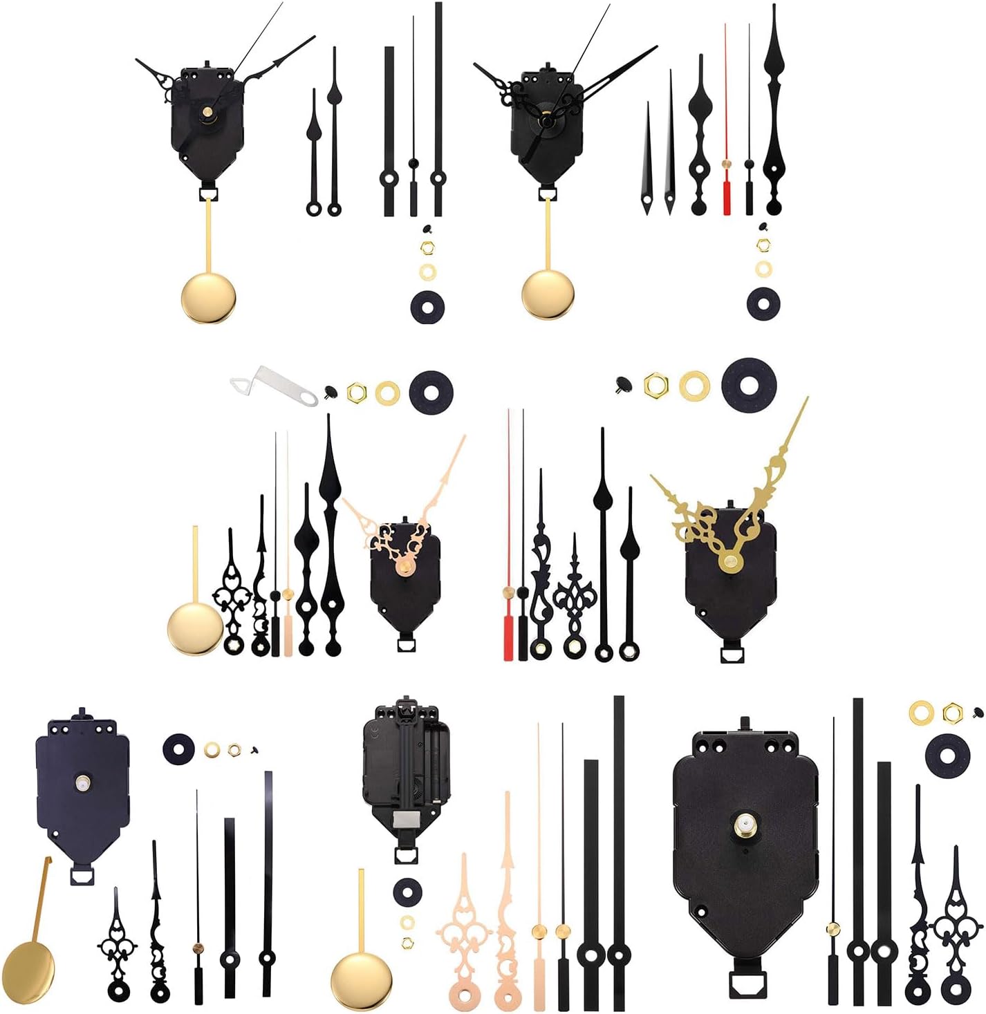 Precision Pendulum Clock Movements Set