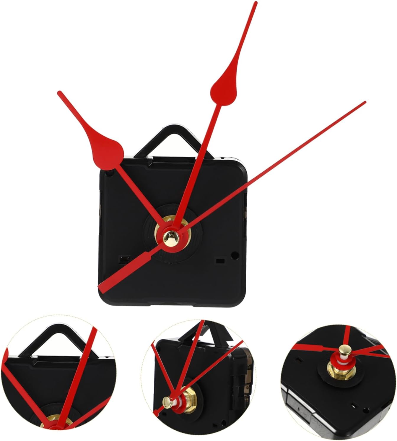 Red Silent Scanning Quartz Clock Movement Set